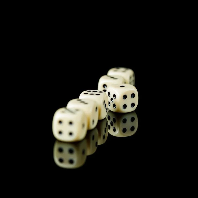 10Pcs/set Cross-border Supply 16mm Beige Rounded Dice Board Game Mahjong Dice Cup Accessories