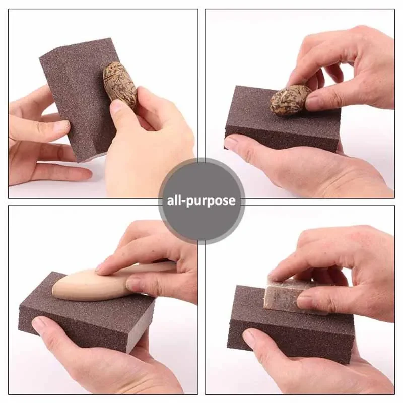 Sanding Sponge Block Abrasive Pad For Furniture Wall Floor Grinding Metal Derusting Polishing Sandpaper Grit 60-600