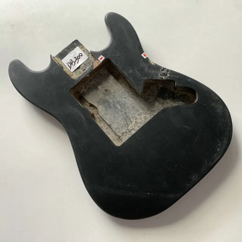 DB300 Mini Electric Guitar Body with Damages and Cracks Unfinished Travel Guitar for DIY Special Sales