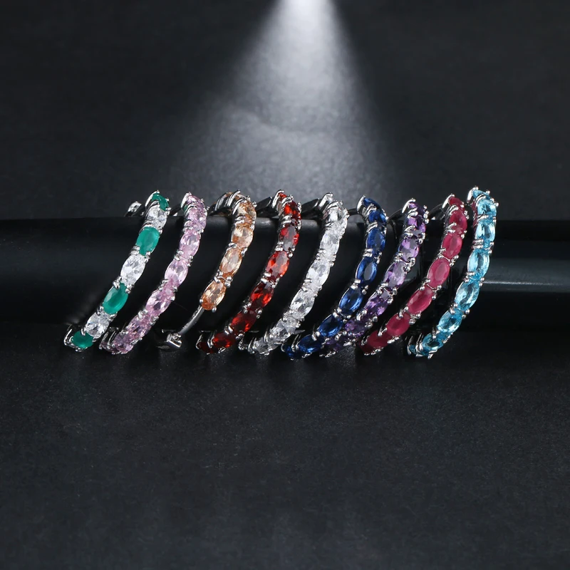2018 Fashion Green Cubic Zirconia Hoop Earrings For Party Women Round Circle Hoops Fashion Jewelry AE463