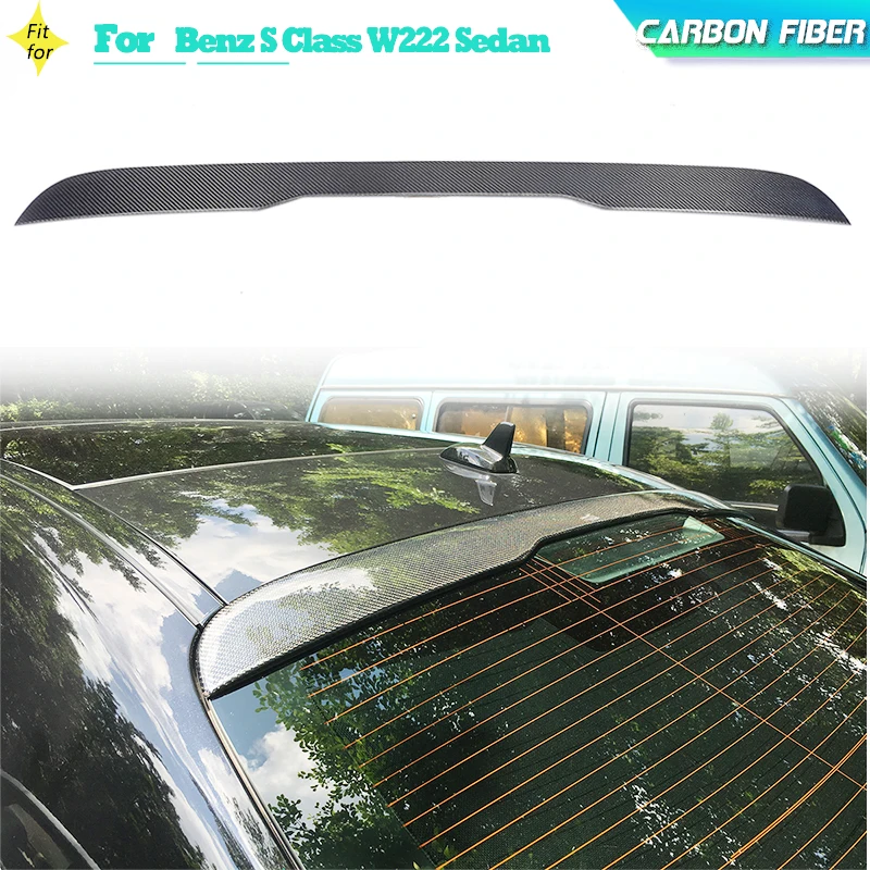 Carbon Fiber Car Rear Trunk Roof Spoiler For Mercedes Benz W222 Sedan S400 S500 S600 S65 S63 AMG 2014-2017 Rear Trunk Wing Lip