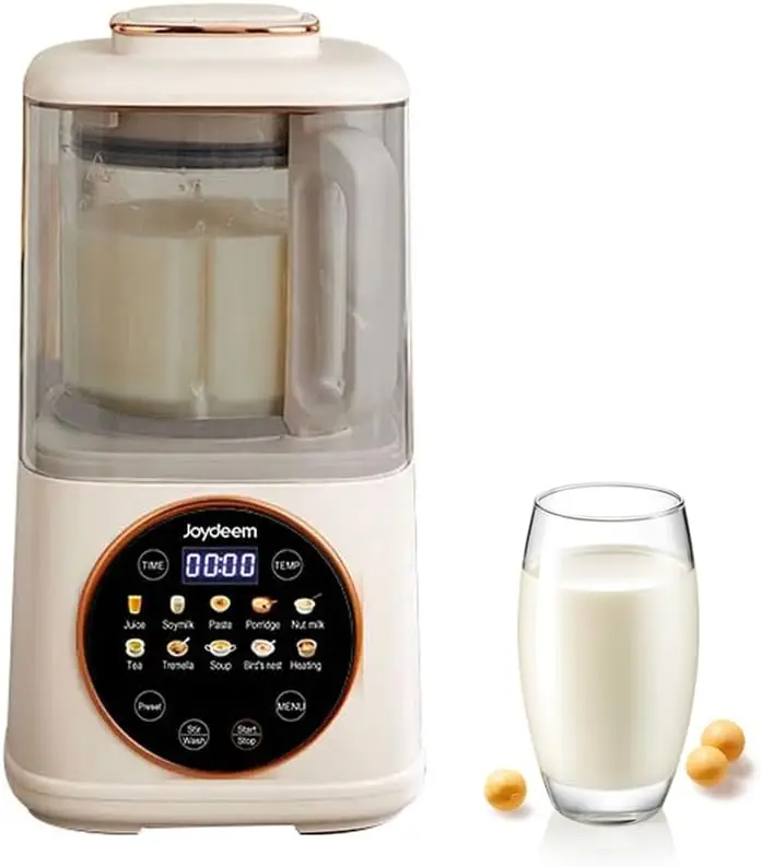 JD-J03 Quiet Cooking Blender with Soundproof Shield, Silent Hot Cold Blender for Soy Milk & Juice, 8-Speed and Temperature Contr