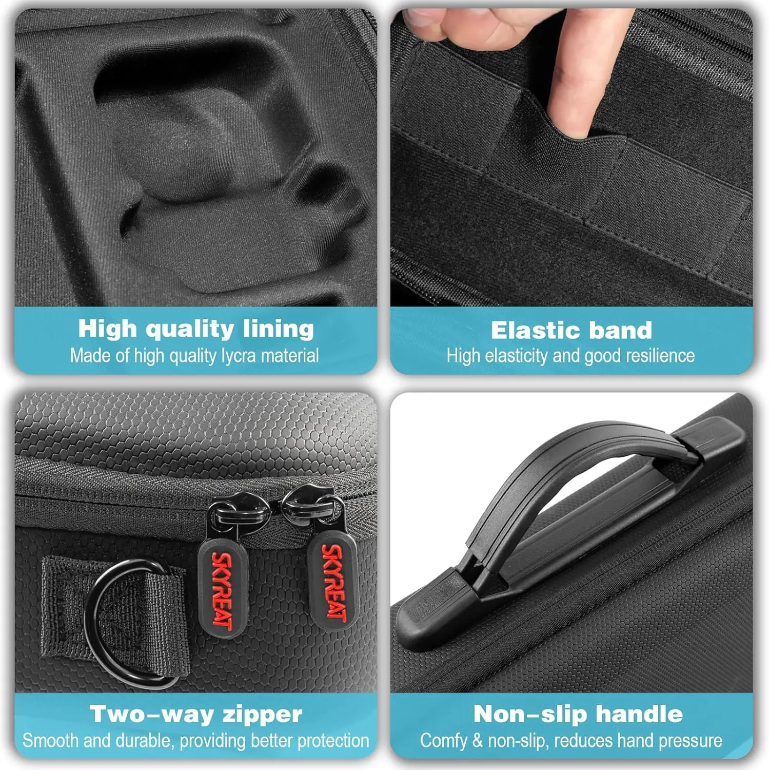 حافظة Osmo 360، حقيبة كتف محمولة للتخزين من جلد البولي يوريثان لملحقات كاميرا الحركة DJI OSMO 360 #3