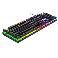 Wired Gaming Keyboard with Numpad, Low Profile 104 Key Keyboard for Laptop/Desktops/PC, Computer Office Accessories, Gamer Keybo