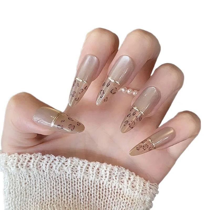 

Хэллоуин носить Рождество граффити кошачий глаз дизайн ногтей готовая носимая пленка для ногтей Spice Girl