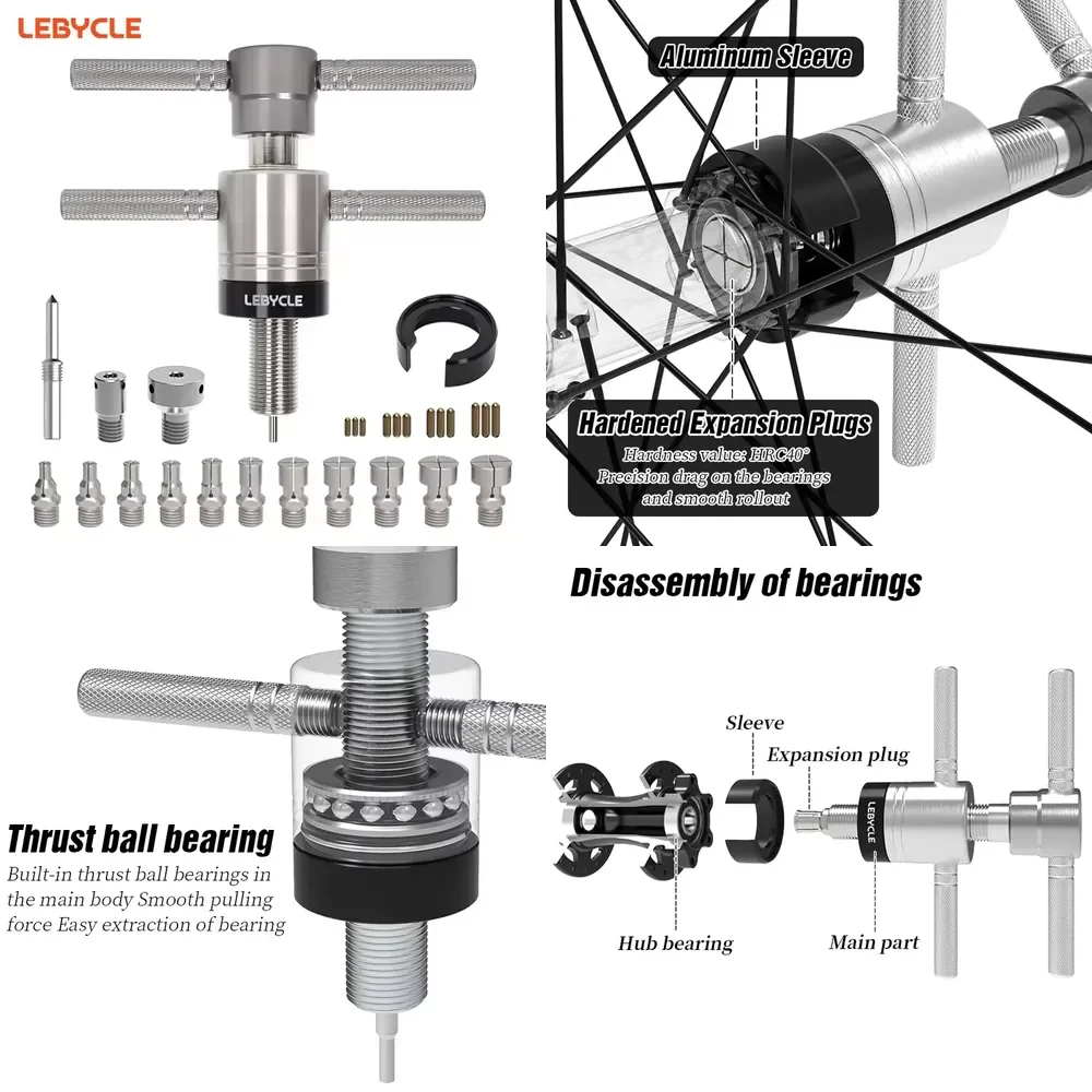 Hot Selling LEBYCLE MTB Road Bicycle Hub Bearing Tool Bike Hub Freehub Tower Base Tool Cycling Repair Tools