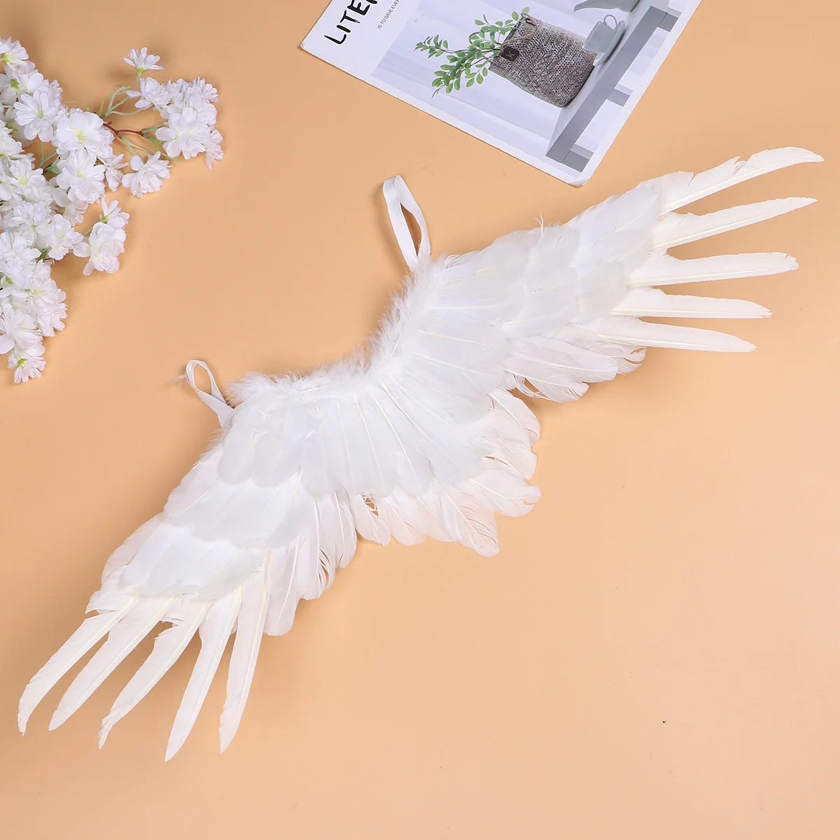 White Angel Wing Costume S for Adults Halloween Wedding Birthday Party Performance Props Wings Angle Wings