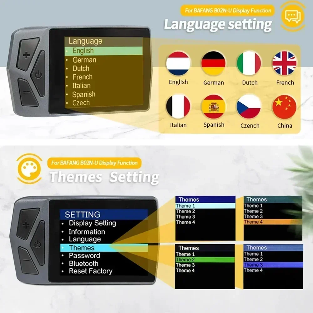 Zaawansowana technologia wyświetlacz LCD roweru elektrycznego dla silnika Bafang M200 M300 400 500M620 EB02 wtyczka CAN wodoodporna