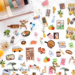 YUNIFood-Autocollants plantes vertes Kawaii, 100 pièces, stickers mignons, mini papeterie, démontrent, scrapbooking, pour album, licence, journal intime