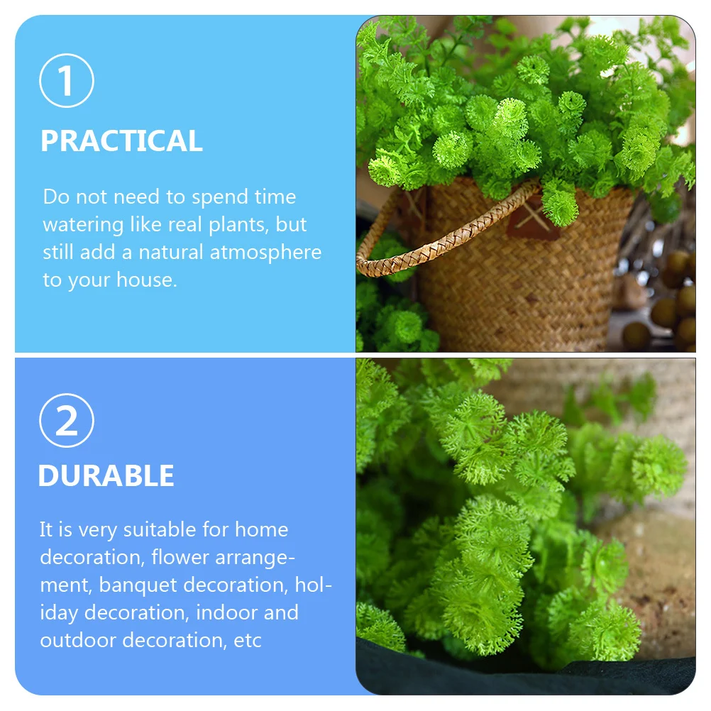 

4Pcs Artificial Simulated Green Plants Realistic Lifelike Fake Flower Decor for Home Bedroom Outdoor Arrangement Decoration