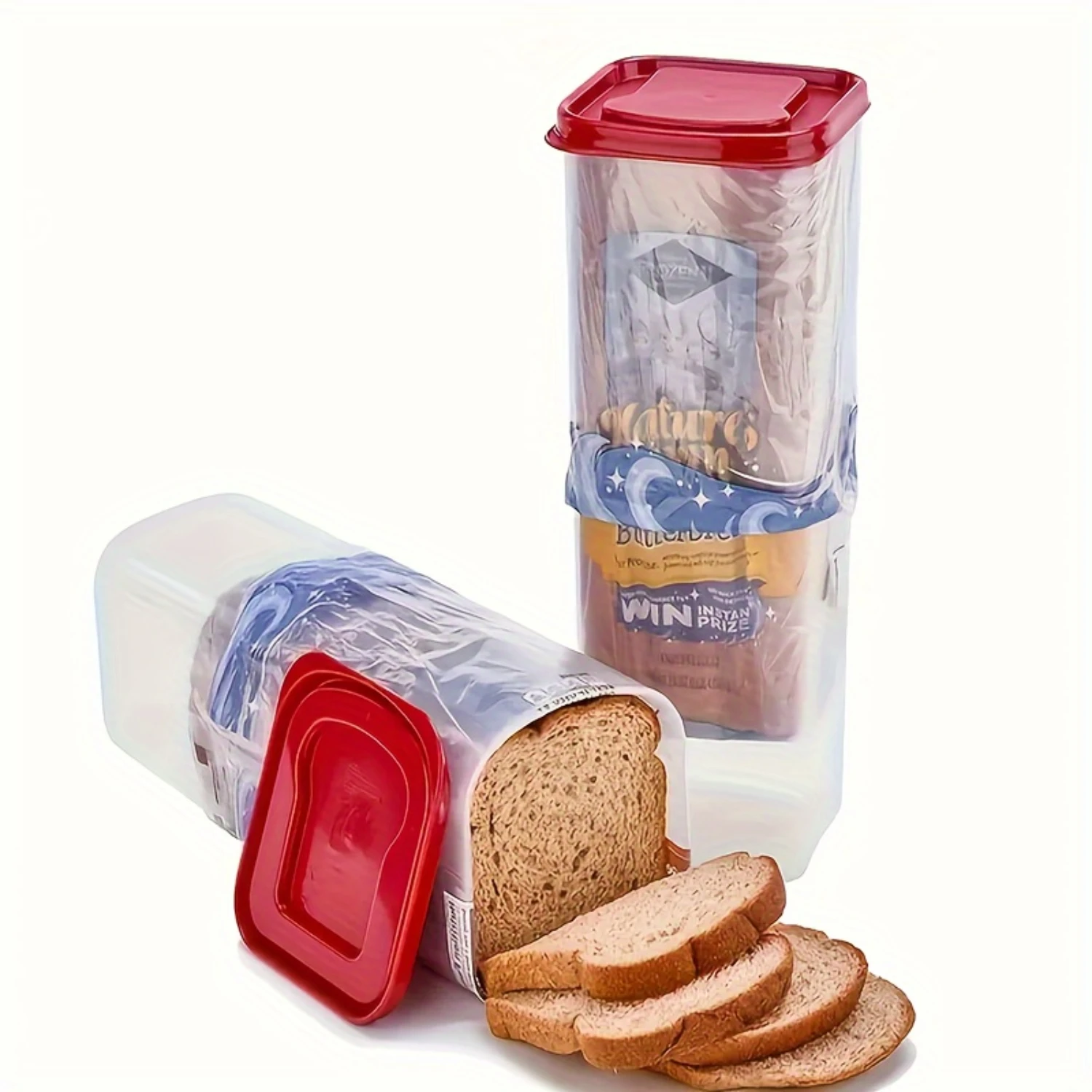 

Innovative Bread & Toast Preservation Box - Durable Plastic Container For Freshness, Organizer Disposable Food Containers Brea
