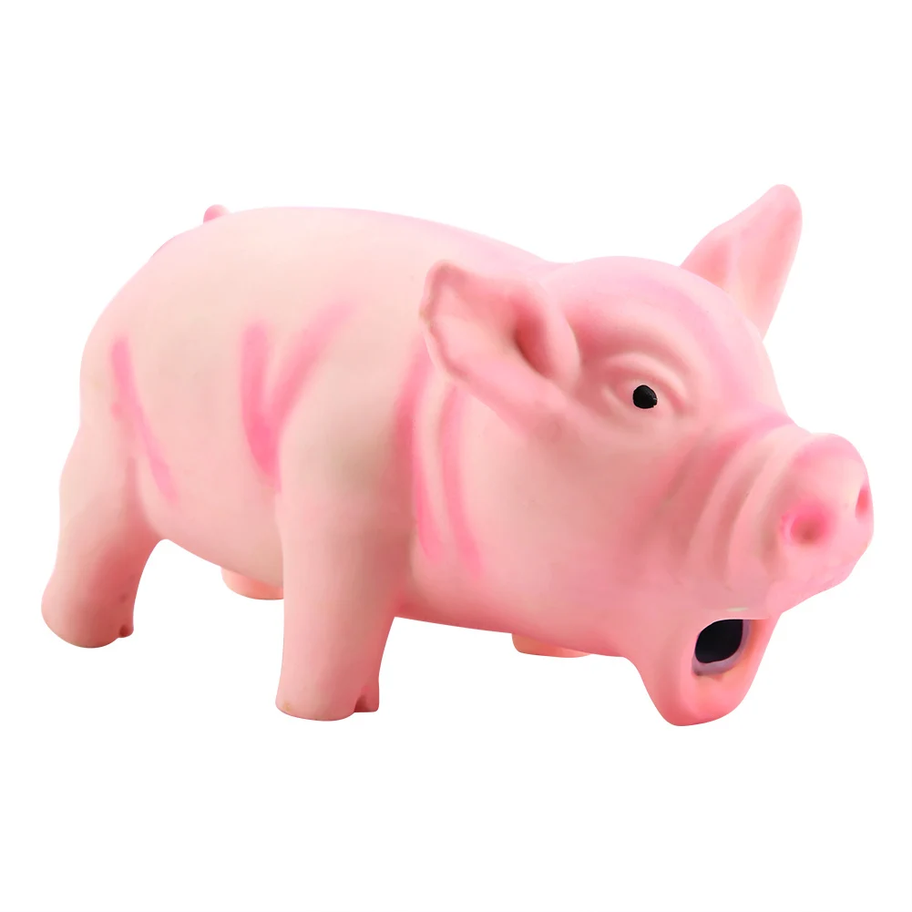 Cute Pig Grunting Squeak Latex Pet Chew Toys for Dog Puppy  Dog Squeak Toys Latex Dog  Latex Pig Toys Pig Grunting