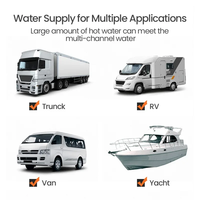 12V/24V DC 200W 10L/15L Mobilny zasilacz do montażu na ścianie RV Camping Elektryczny podgrzewacz wody