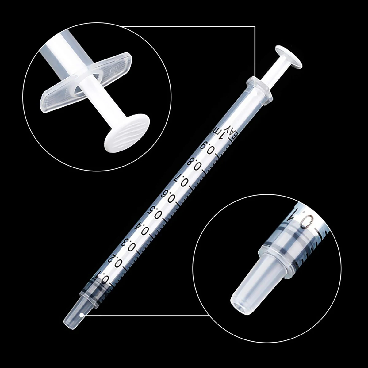 1ml Syringes + 2ml*0.5mm Injection Needles Drawing Needles Injection Tool harp Pointed Needles Disposable Needle