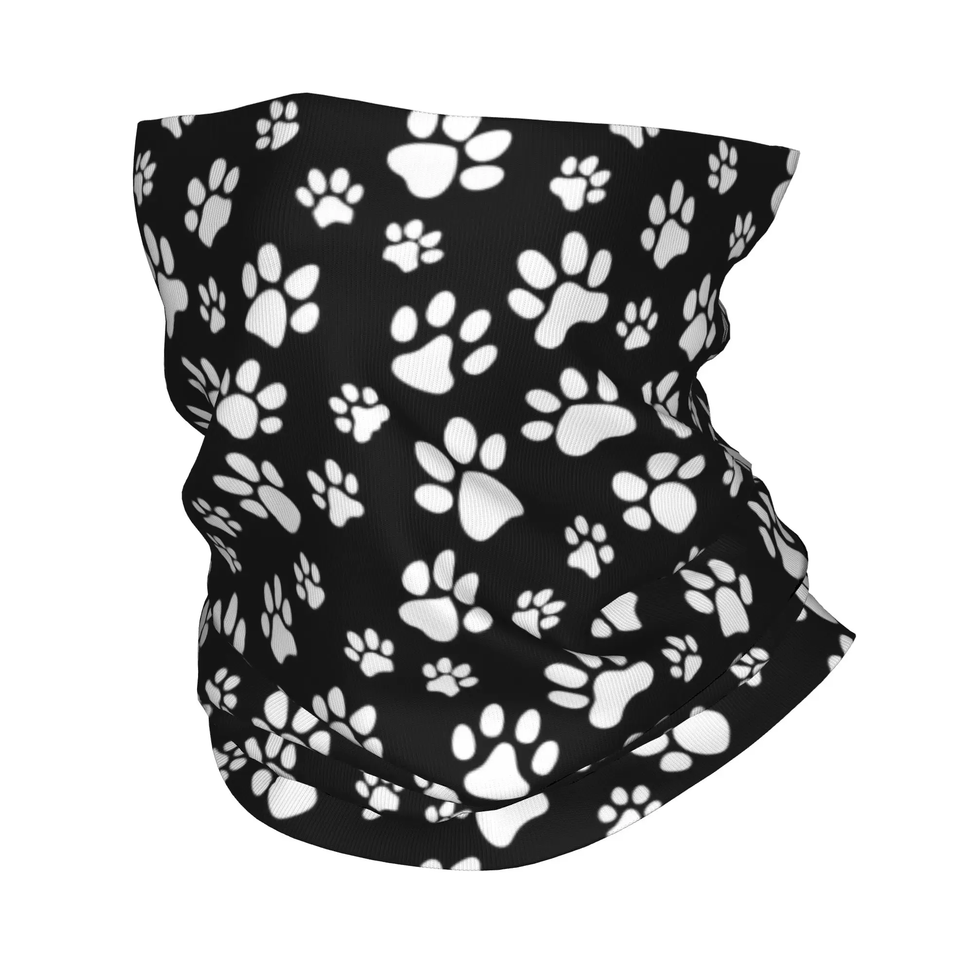 

Dog Paw Print Bandana Neck Cover Printed Mask Scarf Multi-use Headwear Riding For Men Women Adult