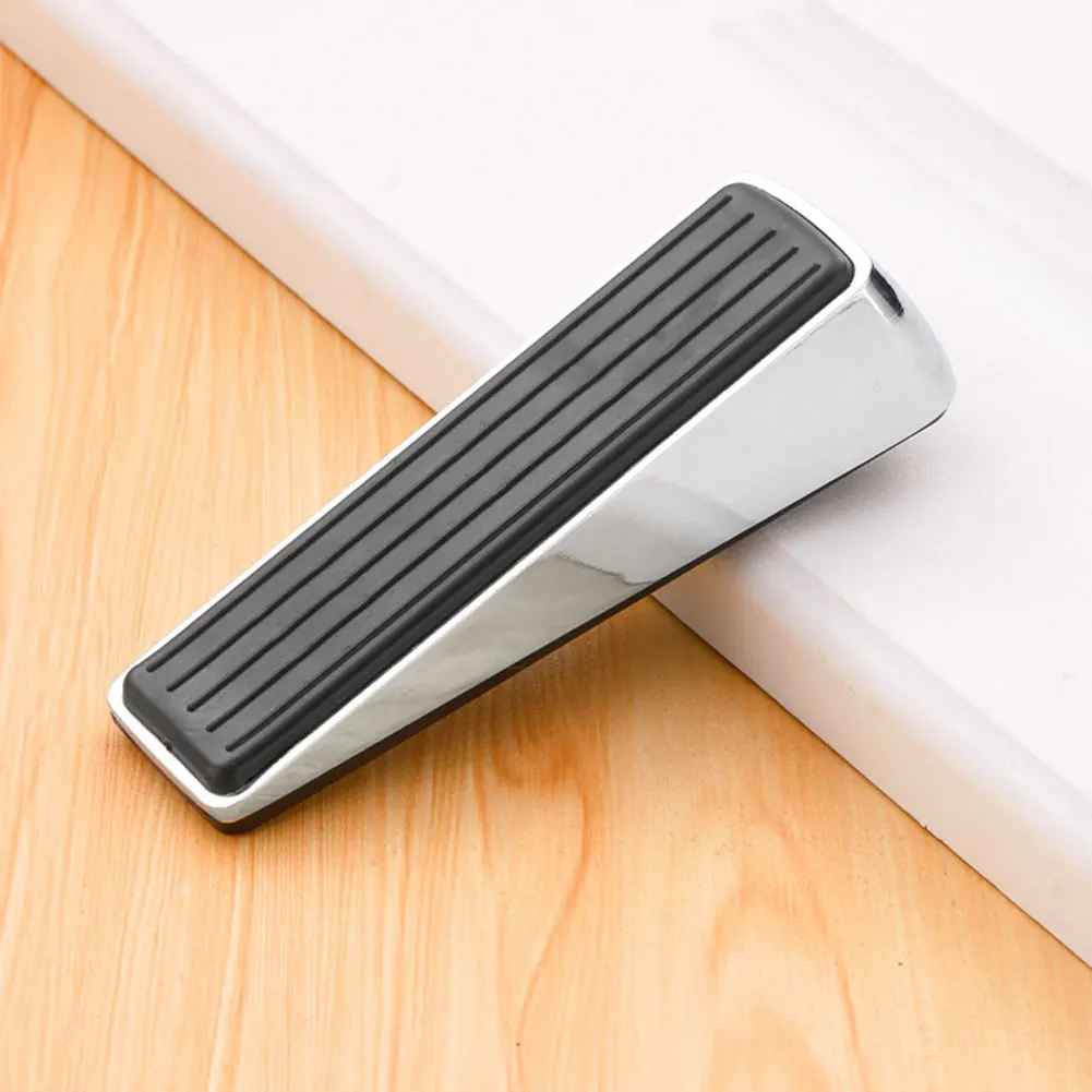 Zinc Alloy Door Stopper Windproof Gap Buffer Fixator Hardware For Household Hotel Office Anti Slip Floor Mounted Door Stopper