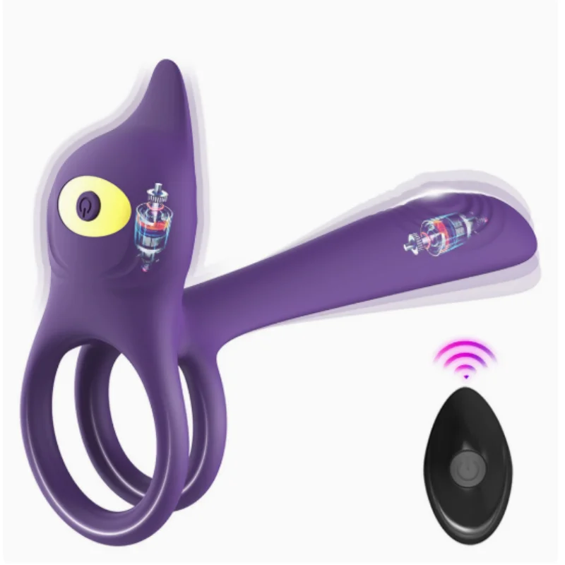 Wireless Remote Control Vibrating Silicone Intimate Ring Multi Vibration Modes Wearable Massage Accessory Dual Pleasure Toy For