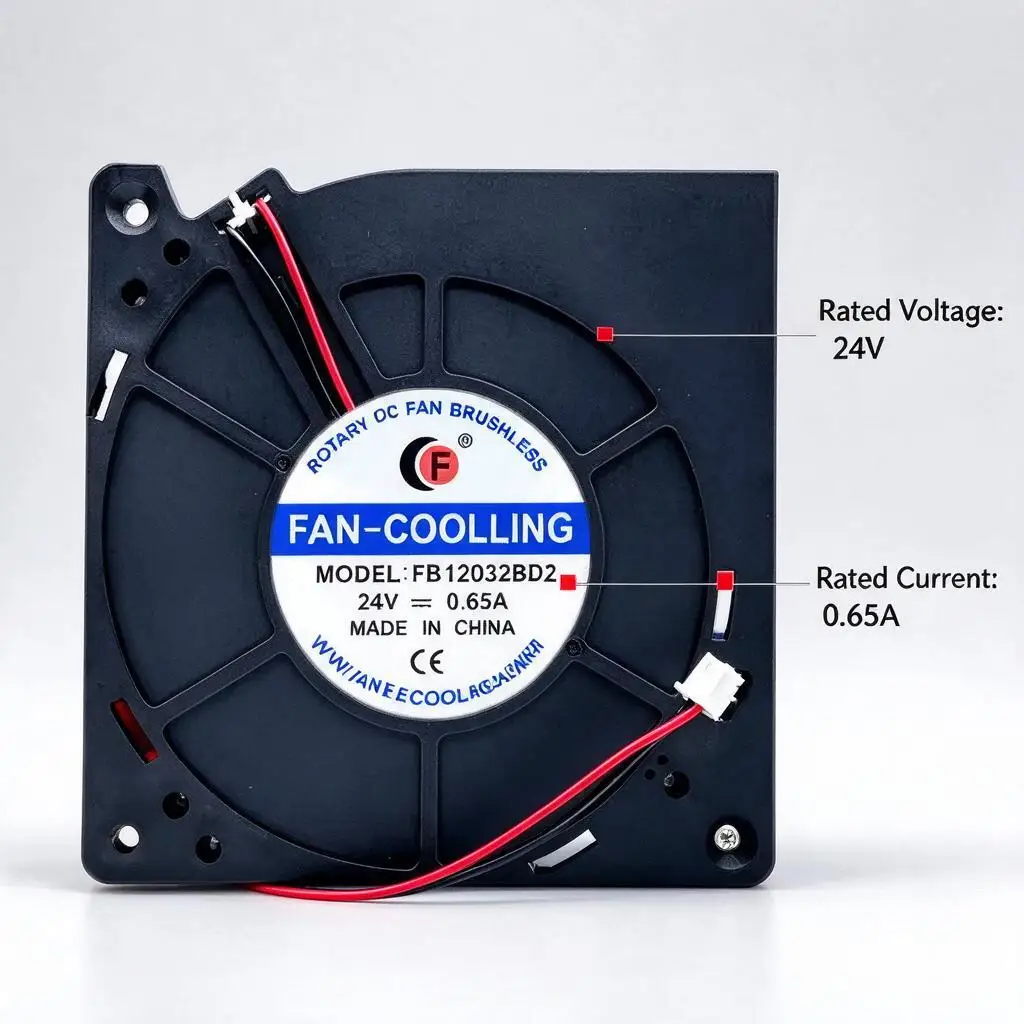 FB12032BD2 DC 24V 0.65A 120x120x32mm 2-Wire Server Cooling Fan Case FAN