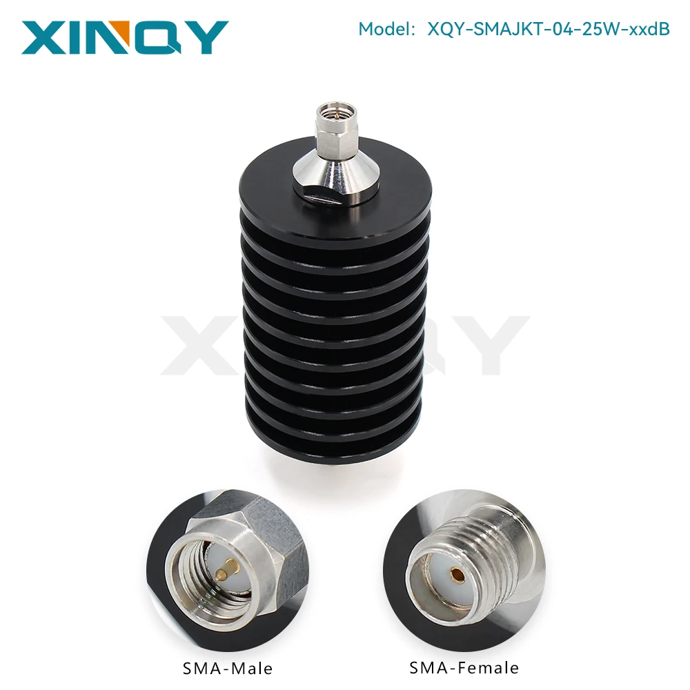 XINQY 25W SMA RF Attenuator, DC-4GHz, 1/3/5/6/10/20/40dB Attenuation Value, Customizable