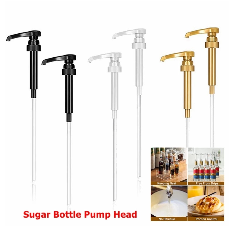 1/2/6PCS Fruit Syrup Pressure Head Coffee 750ML Dispenser Syrup Pump Black Liquid Dispenser For 10Ml Juice Bottle Dispenser Pump