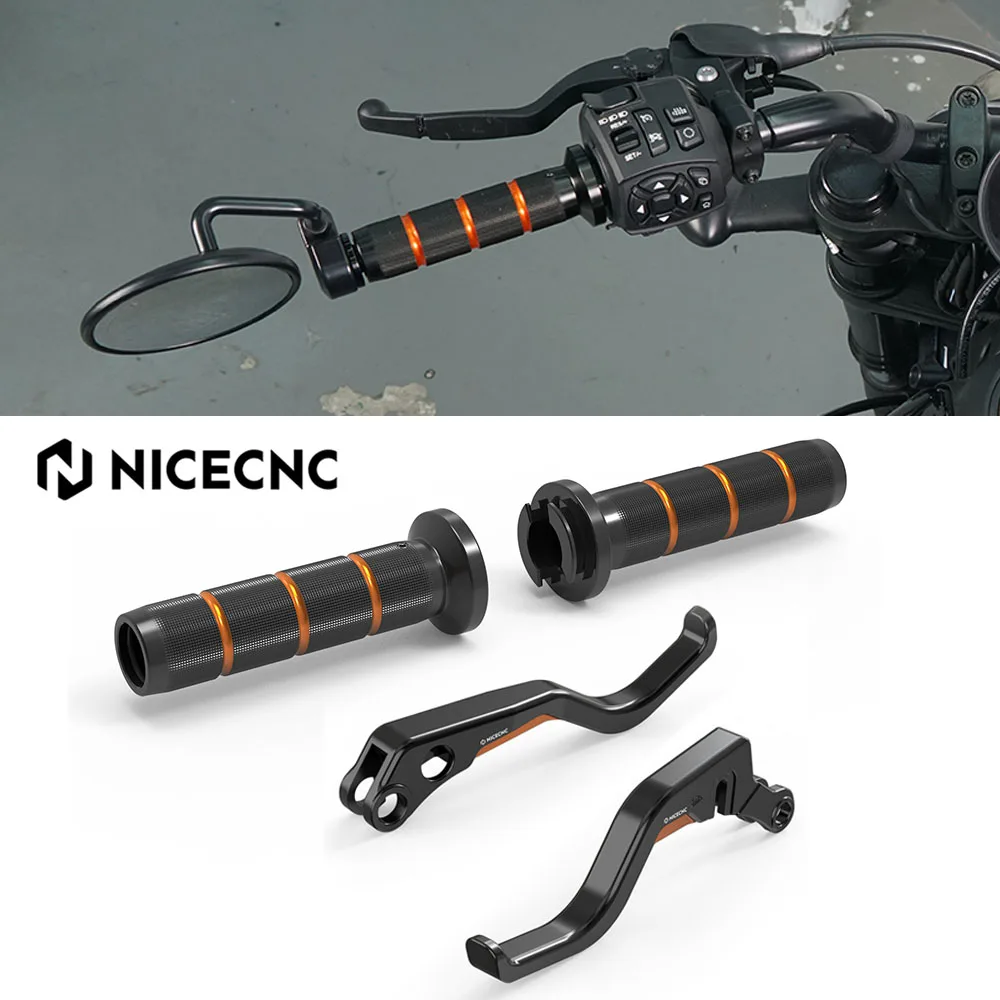 NICECNC For Harley 2021-2024 Sportster S RH1250S Pan America 1250 Nightster RH975 Short Brake Clutch Levers Handlebar Grips