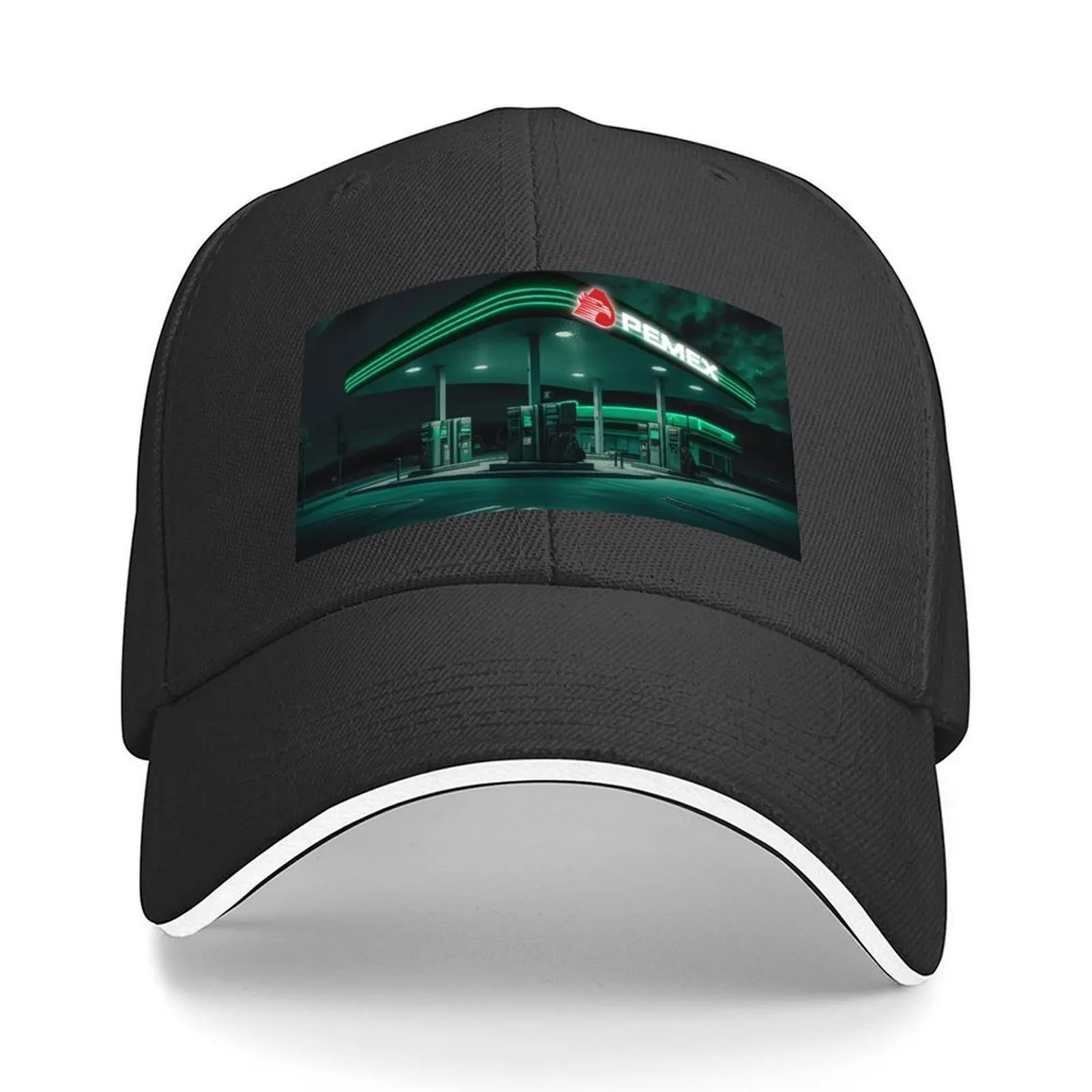 

Gas station Mexico Pemex Baseball Cap hiking hat Anime Hat Wild Ball Hat Golf Wear Golf Men Women's