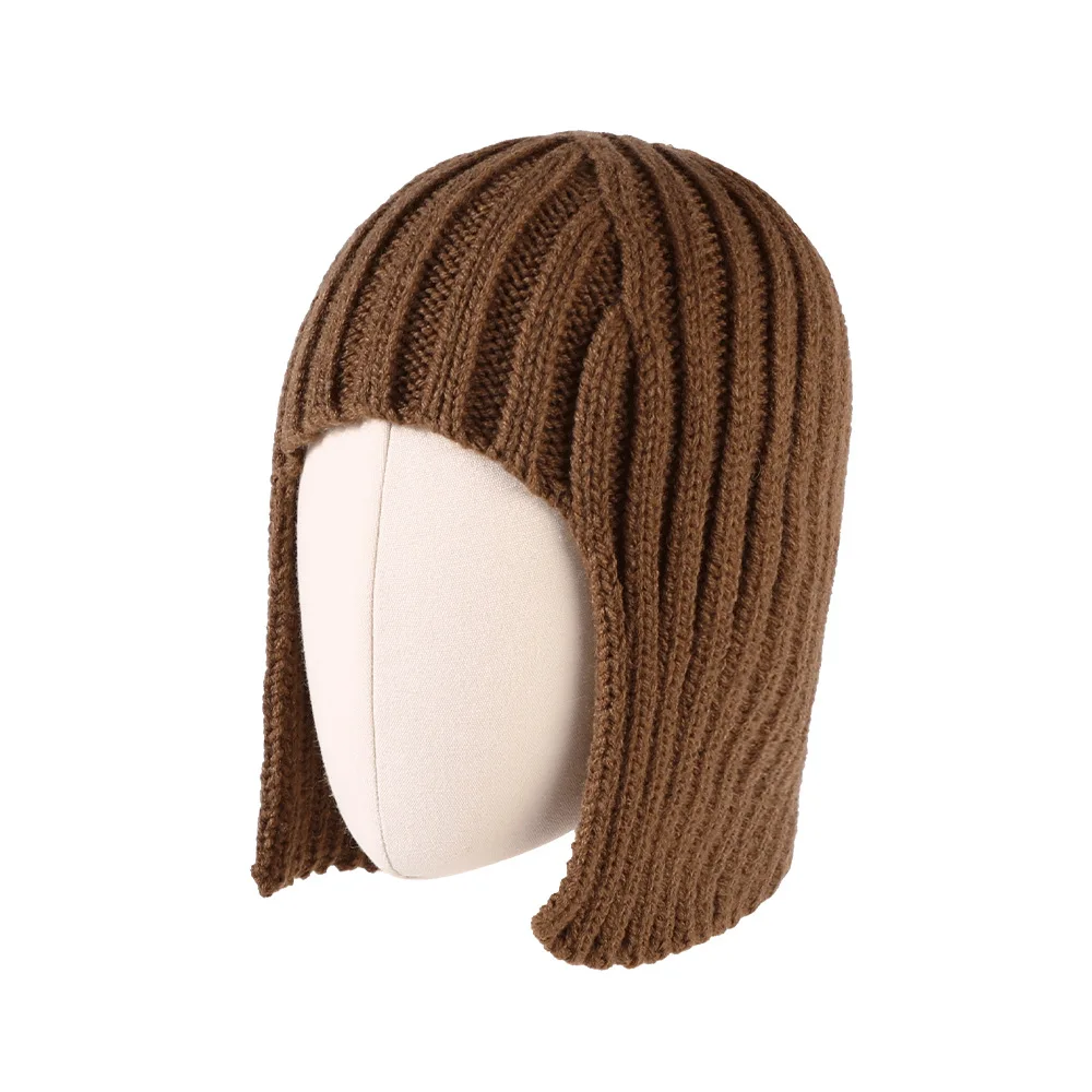 Chunky Knit Beanie for Women - Autumn/Winter Warmth with Ear Flaps Stylish Knitted Hat with All-Over Coverage view 4