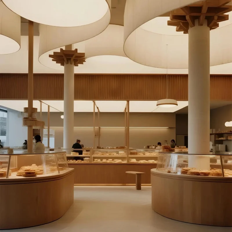 custom.DI HAO Premium Commercial Bakery Display Cabinet Temperature Control Heavy Duty Construction LED Lighting Brown Sho