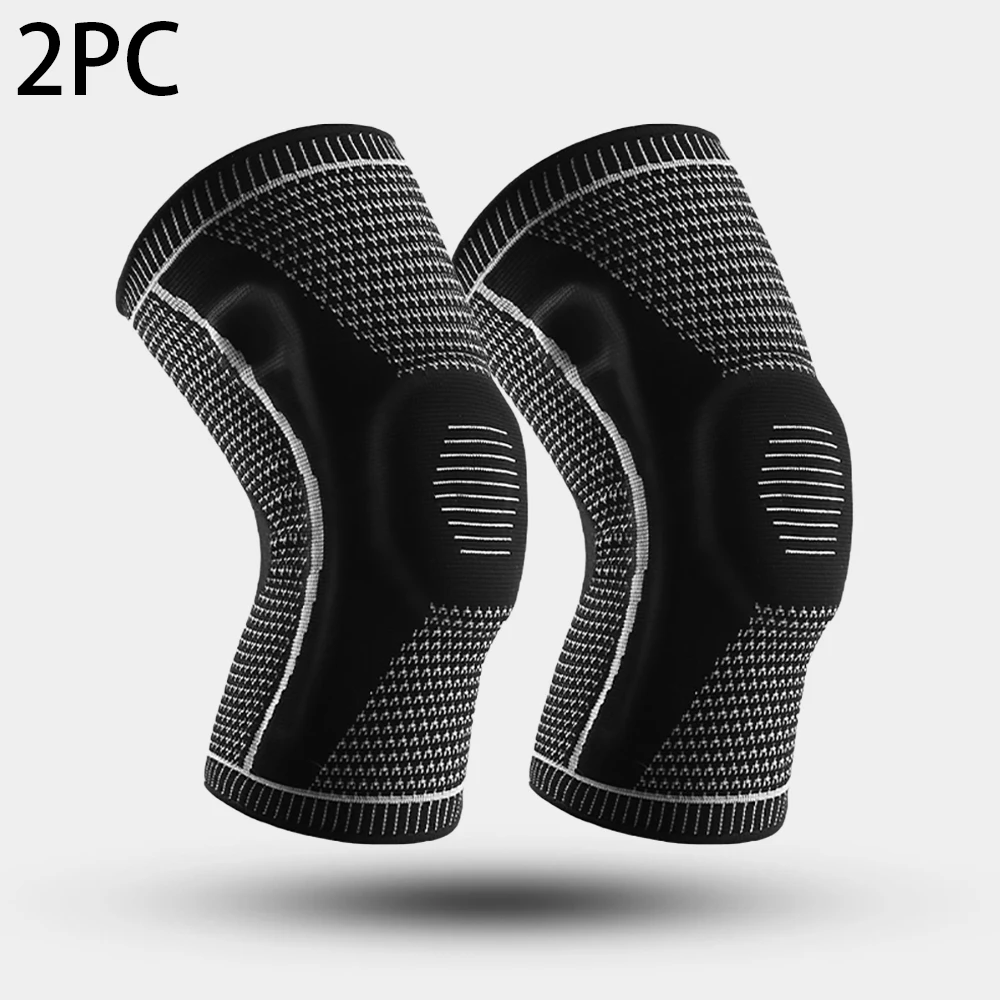 1/2 PC Knie Pads Strap Patella Mediale Unterstützung Meniskus Silikon Kompression Schutz Sport Knie Hosenträger Basketball Laufen Prot