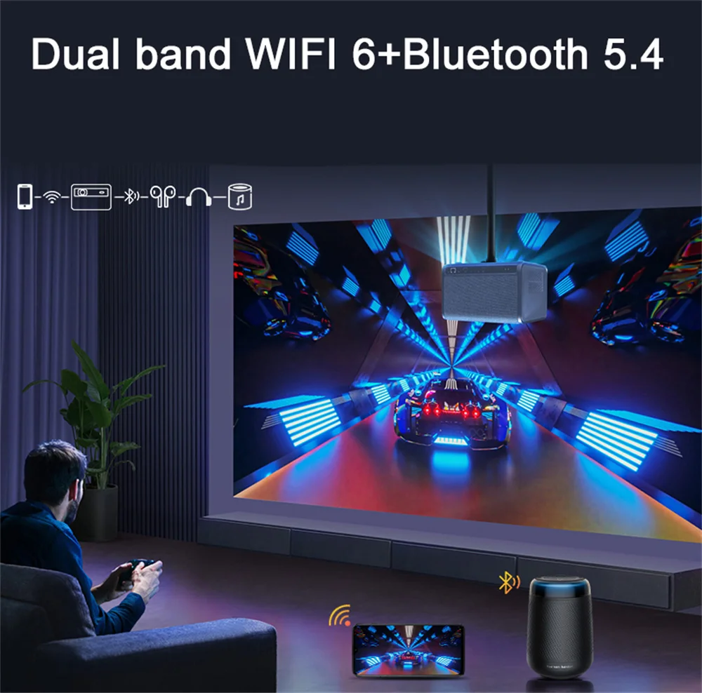 DITONG 2026 NEUER J10 Projektor Native 1080P Autofokus 4K HD Video Outdoor Smartphone Android Smart Home Theater LED-Projektor – Detail 15
