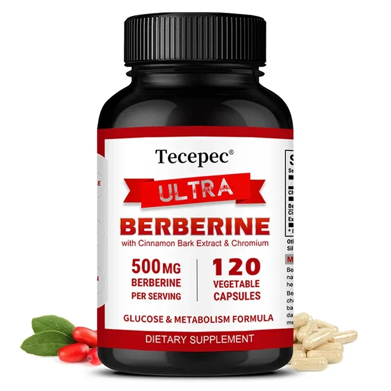 Berberine with Cinnamon Bark Extract and Chromium - 500 Mg, Detoxification, Heart, Cardiovascular, Immune Health, Metabolism