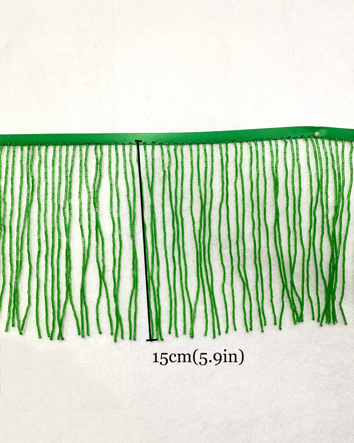 Green Evening Gown Flecos Bead Tassel Fringer for curtains Wide 15cm Samba decorativas trim sewing tassels for clothe 2 Yards