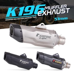 F850GS Exhaust ADV F 850 GS Slip on Exhaust system Mid link Pipe Muffler Escape Moto For F750GS F850GS 2018 2019 2020 2021