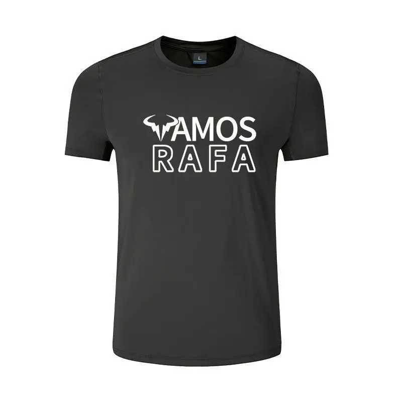 

New Nadal Tennis Suit Men's Short-sleeved Cotton Printed Large-size T-shirt, French Open Fan Version Top, Thin Trendy Brand