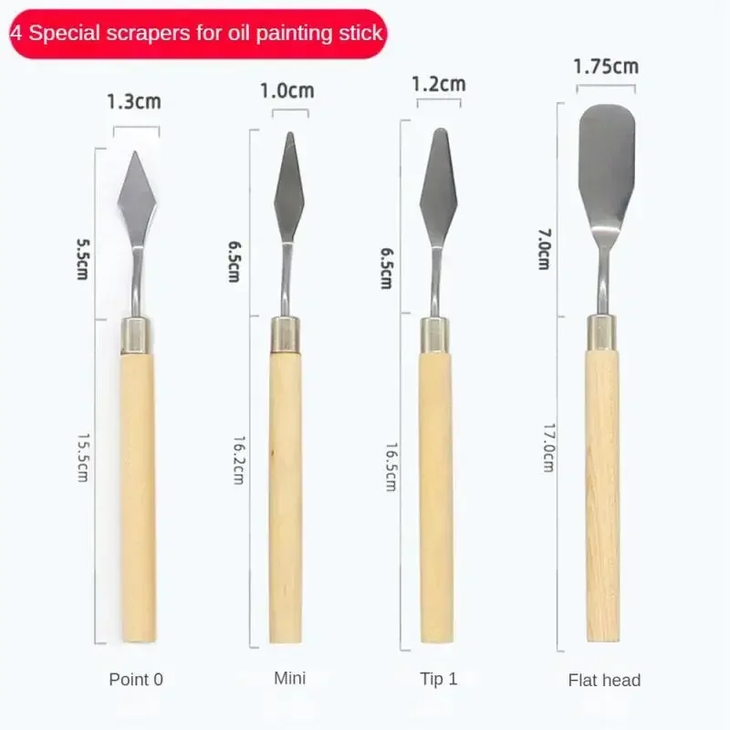 สแตนเลสภาพวาดสีน้ํามันมีดศิลปินหัตถกรรม Spatula มีด Palette ภาพวาดสีน้ํามันผสมมีด Scraper Art เครื่องมือ