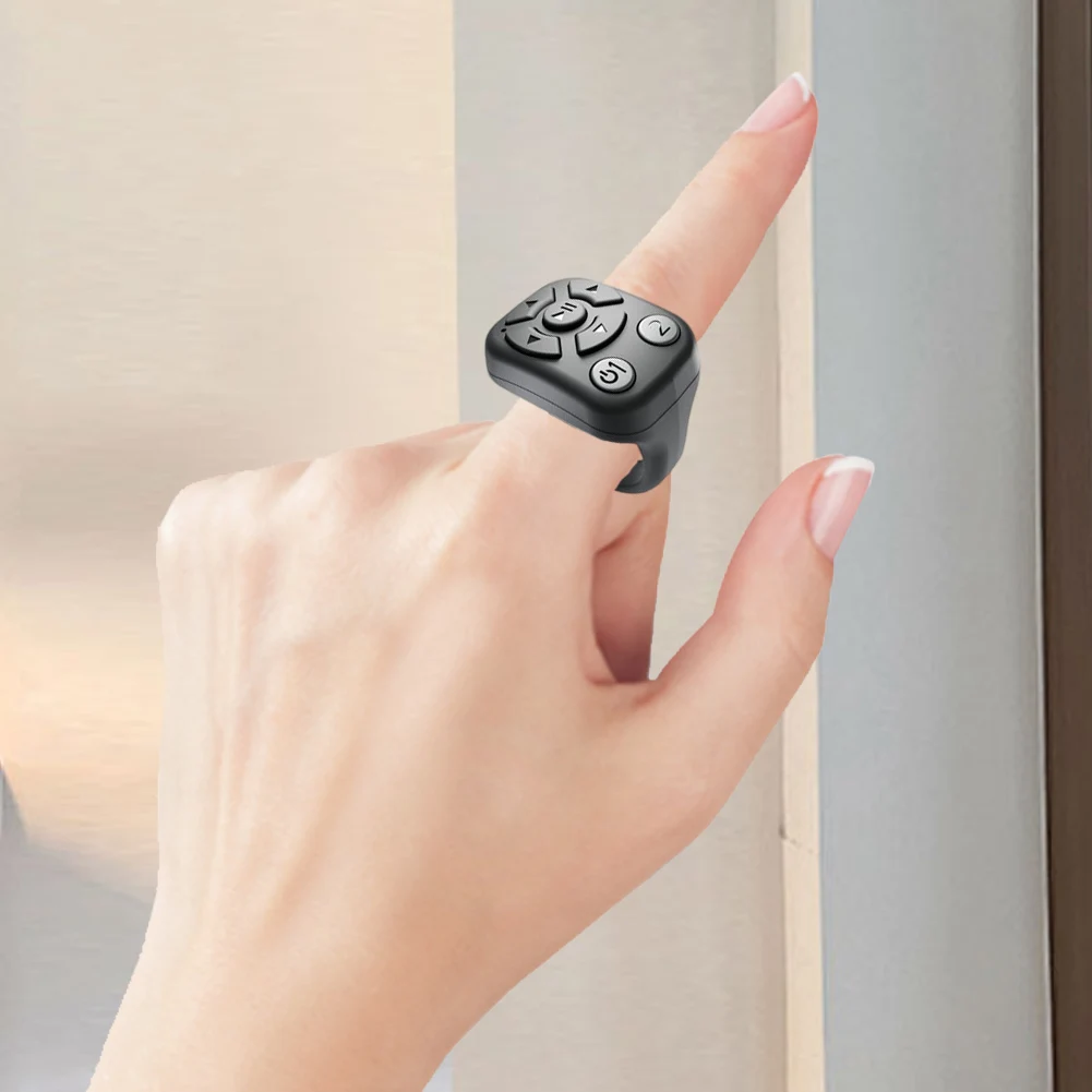 สําหรับ TikTok เลื่อนแหวนปลายนิ้วรีโมทคอนโทรลไร้สายบลูทูธวิดีโอเลื่อนรีโมทคอนโทรล Finger Remote