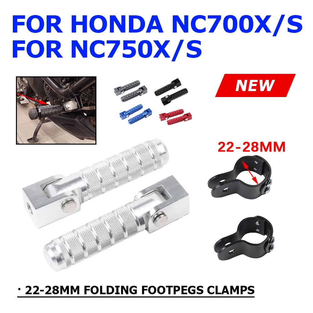 

Motorcycle Folding Foot Rests Pedal Crash Bars Clamps Footrests Footpegs For HONDA NC700X NC700S NC750X DCT NC 700 X NC 750 S