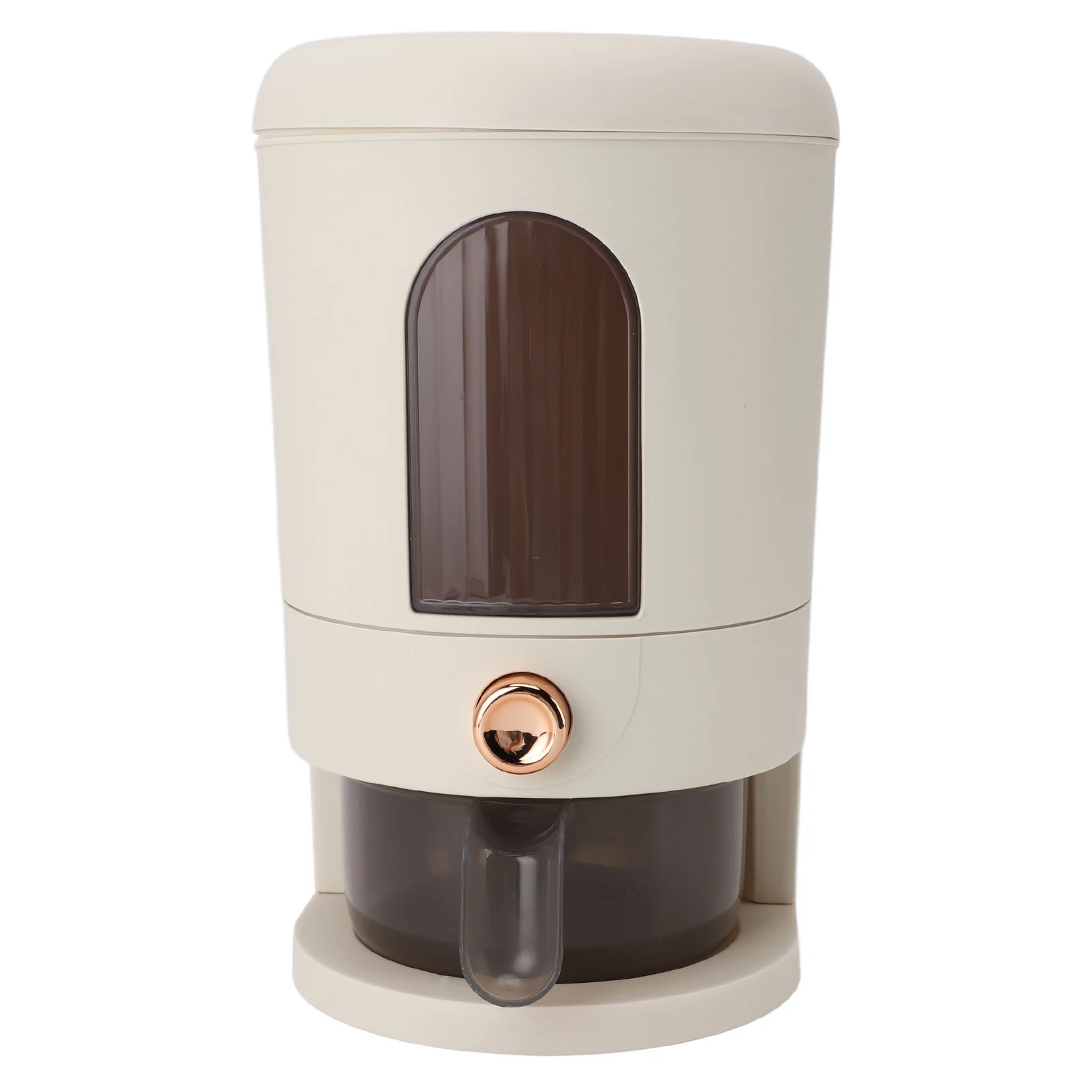 5kg Capacity Rice Dispenser with Measuring Cup Sealed Damp Proof Large Grain Container Rice Storage Bucket