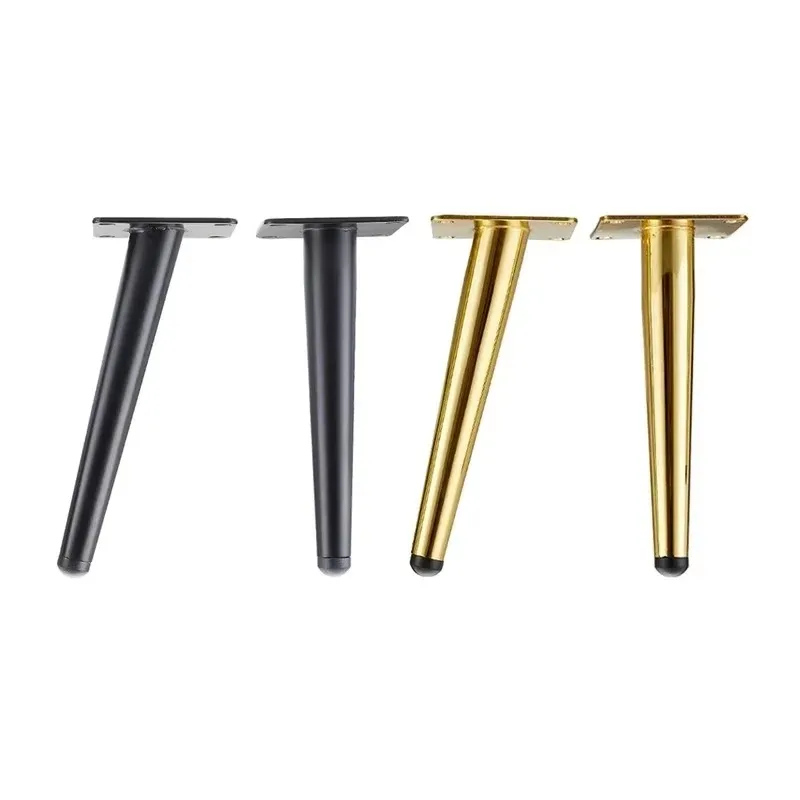 4Pcs Metal Furniture Legs,Black & Gold,Support Feet for Coffee Table,Sofa,TV Cabinet,Chair & Ottoman,DIY Home Hardware