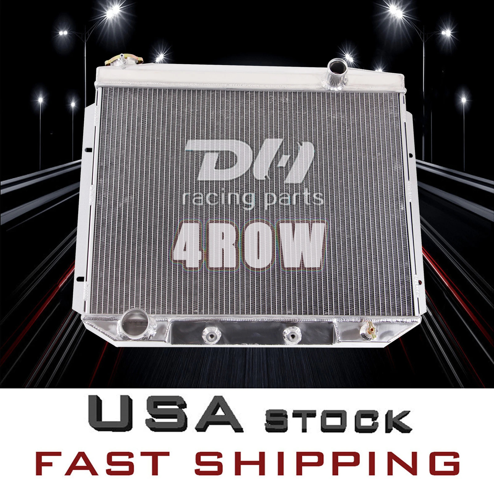 

DH Racing Parts 3-рядный алюминиевый радиатор подходит для масляного радиатора Ford Edsel Corsair/Villager V8 Eng 4,8–7,0 л 1958–59 гг.