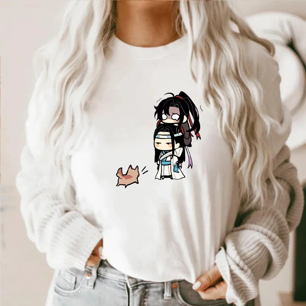 Fashion Women T-shirt Harajuku Cartoon Mo Dao Zu Shi Printed Short Sleeve T Shirt Female Cute Casual Unisex Y2k Clothing Tops