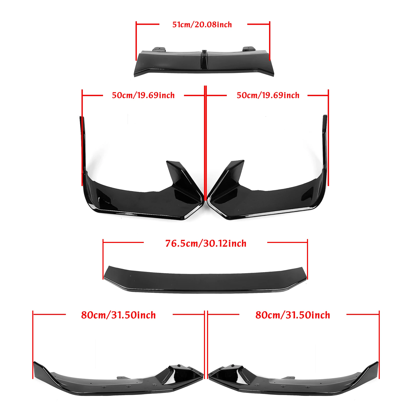 Car Front Bumper Lip Spoiler Shovel Splitter Guard For KIA Stinger GT AD 2018-2023 view 6