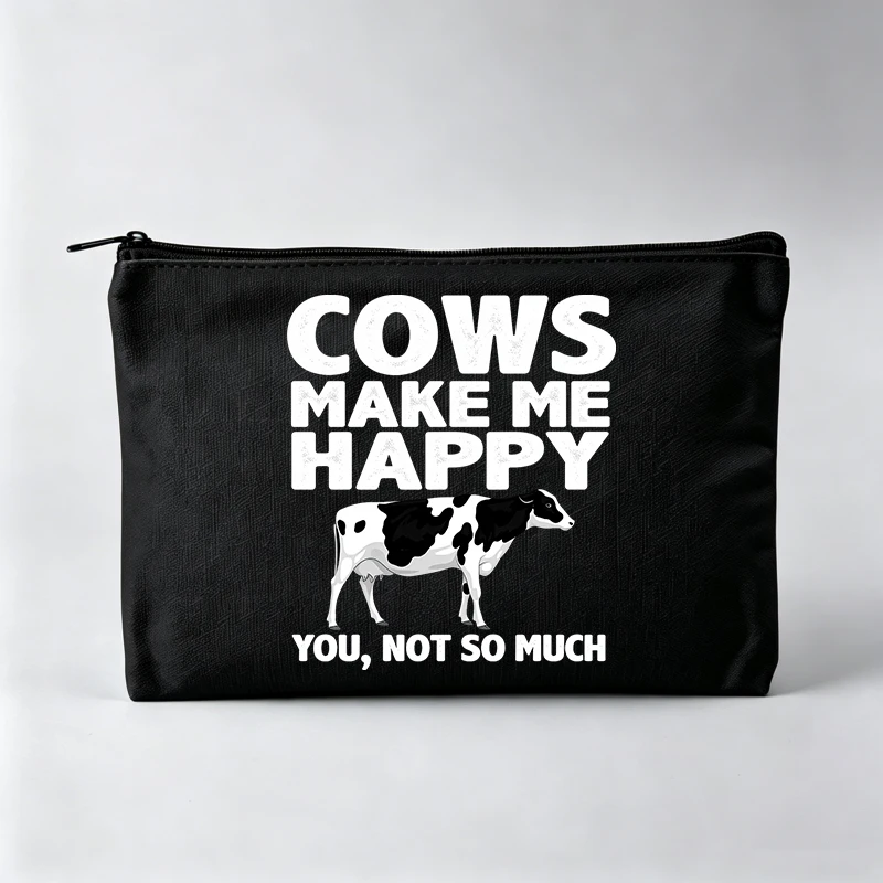 Women's Animal Graphic Makeup Bag with Typography Print, Casual Cosmetic Pouch for Daily Use