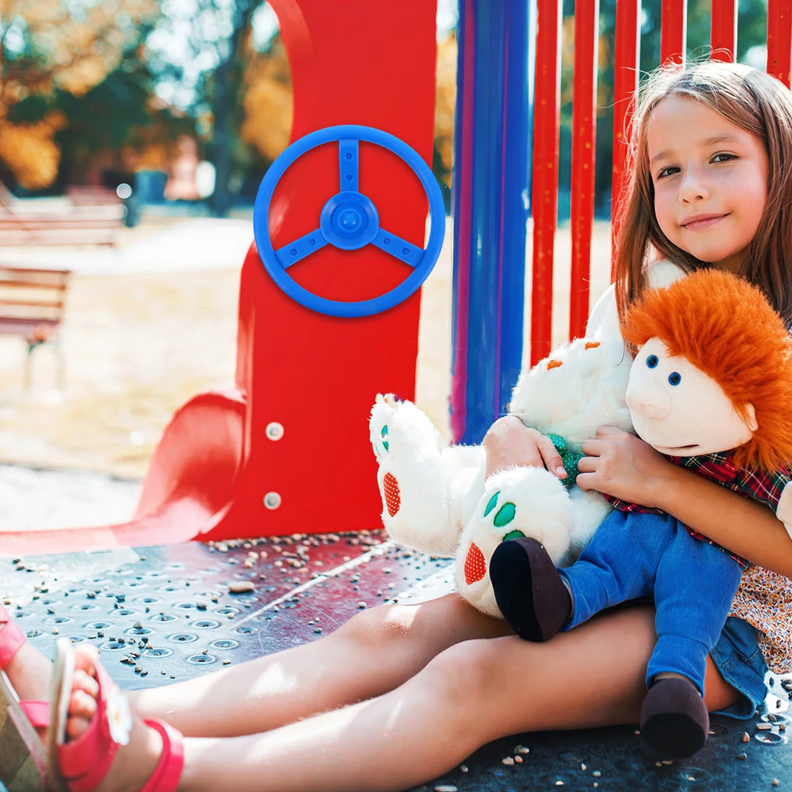 Volant de terrain de jeu, ensemble de balançoire en plastique robuste, accessoire, équipement de jeu en plein air pour enfants, volant d'escalade dans le jardin