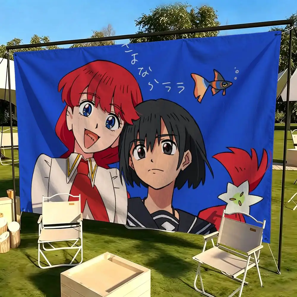Goodbye Lara Anime  Flags for Bedrooms Home Decor Items Outdoor Decors Garage Decoration Flaga