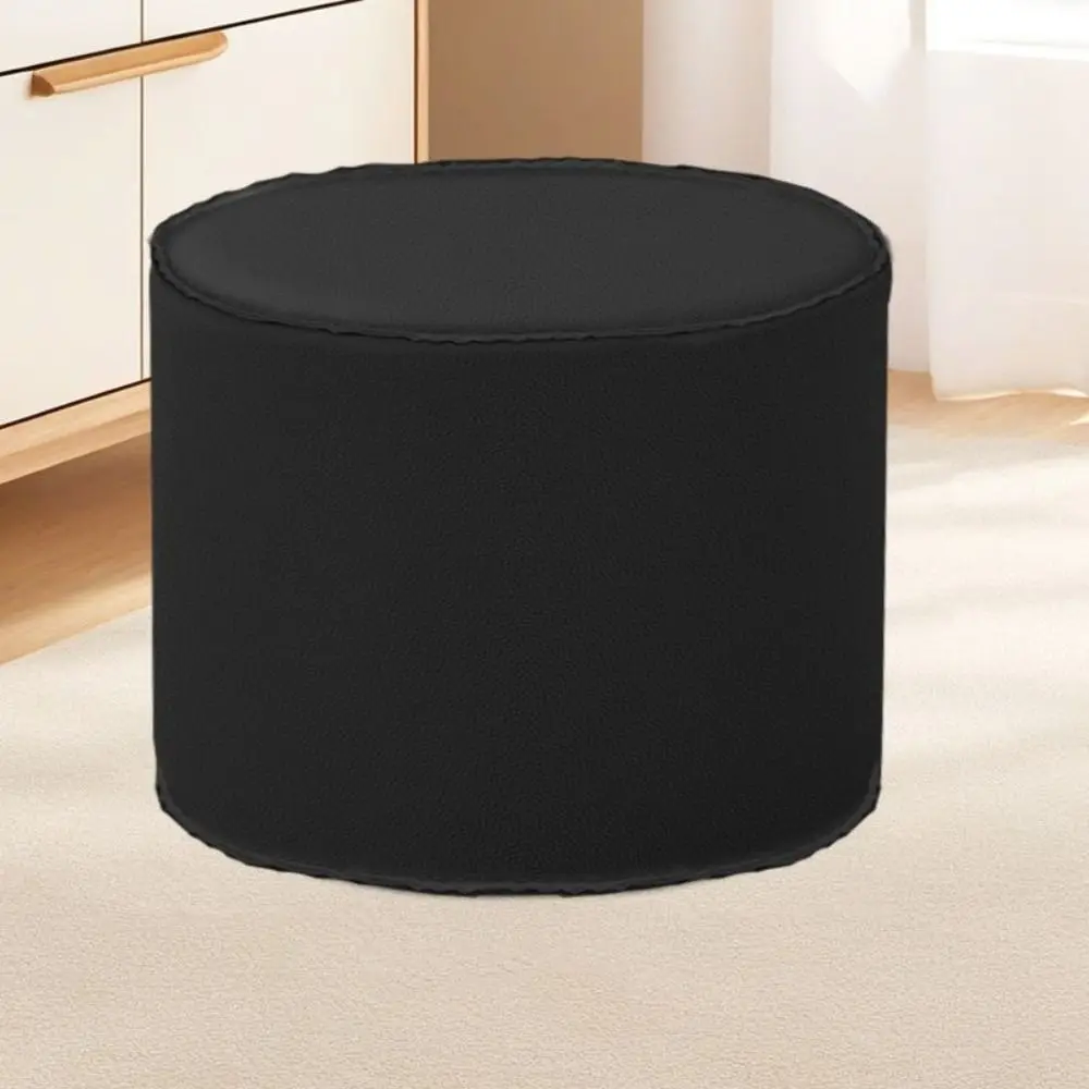 Modern Large Capacity Storage Stool Waterproof Non-Slip Cylinder Ottoman Solid Color No Fillings