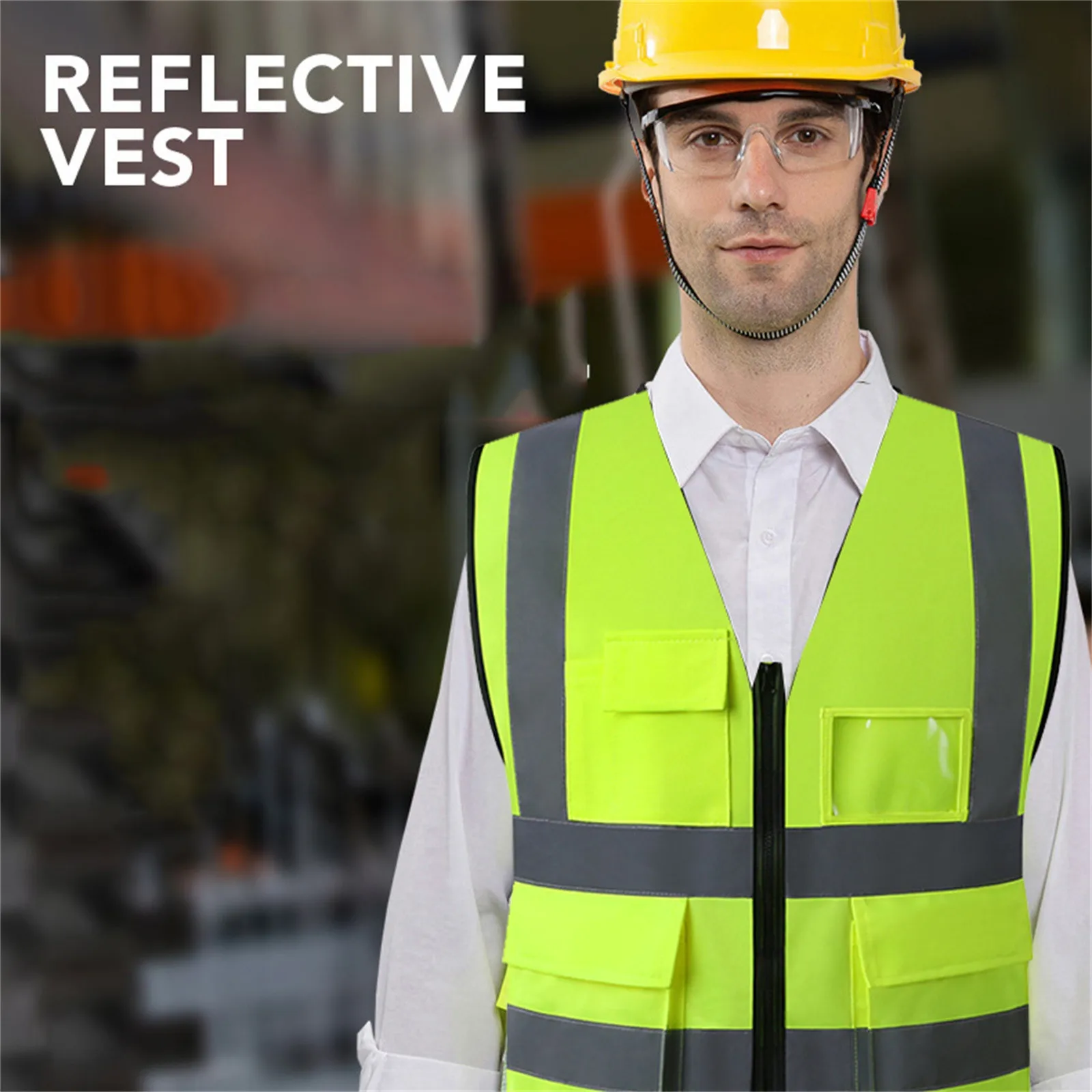 Reflective Safety Vest High Visibility Blank Xxxl Motorcycle Jacket Safety Vest Fluorescent Signal For Men Woman