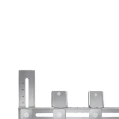Stainless Steel Punching Positioning Ruler For Wardrobe Boom Hanging Rod Drilling Locator Woodworking Installation Tool 35cm Sil