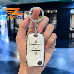 TPU Car Flip Key Case Cover Bag Shell Fob for Roewe RX5 MG3 MG5 MG6 MG7 MG ZS GT GS 350 360 750 Keyless Protector Accessories