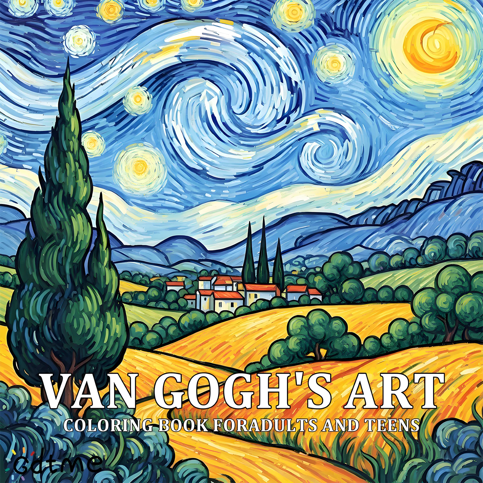 

Книжка-раскраска VAN GOGH'S ART, развивающие сенсорные игрушки для детей, книга для рисования граффити, игрушки для рисования Монтессори, подарок